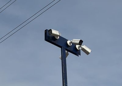 CCTV cameras mounted on a pole