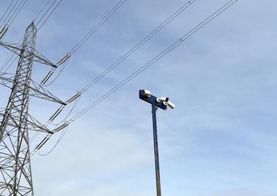 CCTV cameras installed to cover a commercial yard
